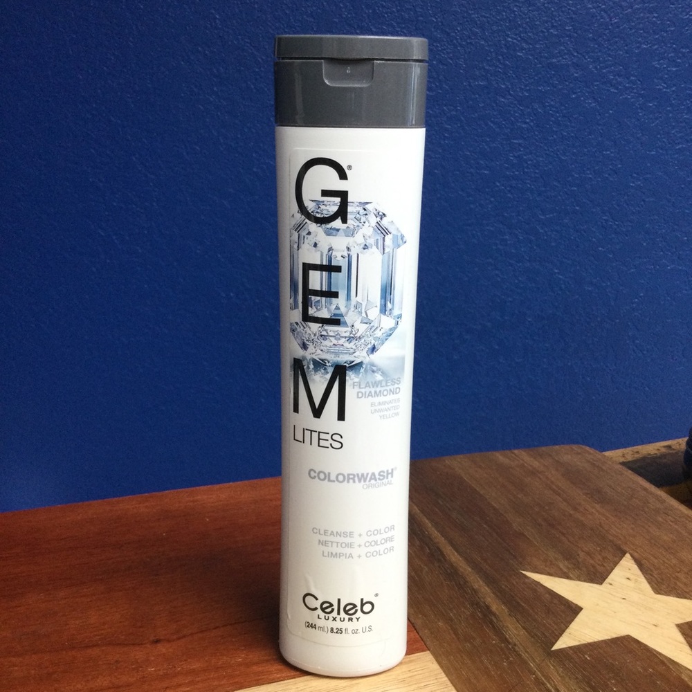 Gem Lites by Celeb Luxury “ Flawless Diamond” Color Wash Shampoo.